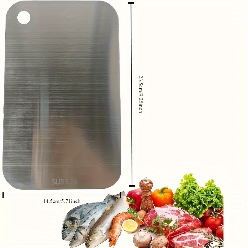 1pc premium titanium steel dual sided cutting board food grade preserving original flavor details 1