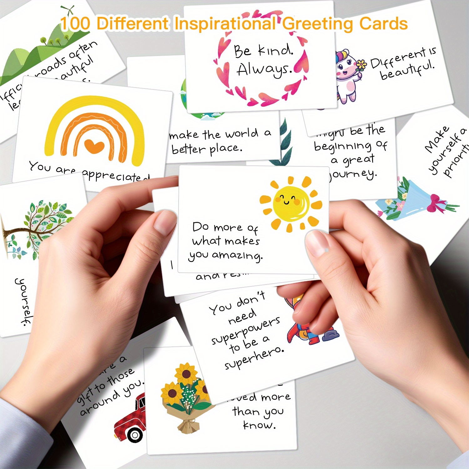 motivational cards sold on Temu Australia