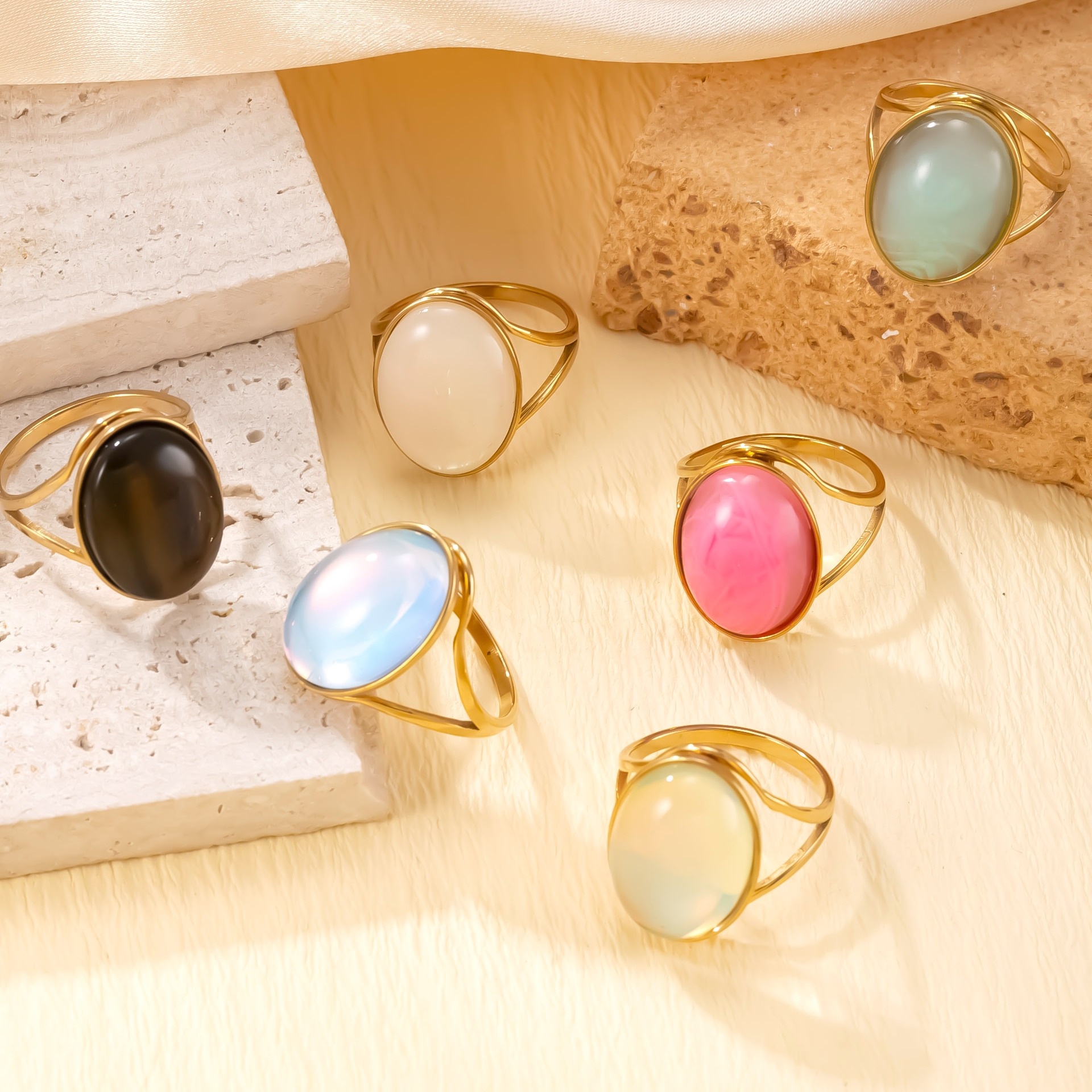 gemstone rings sold on Temu United States