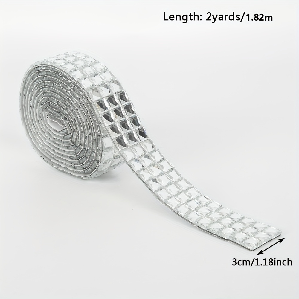 TEMU 1pc Single Particle 1cm White Self-adhesive Mosaic Stereoscopic Glass Diamond Paste Handmade Decoration