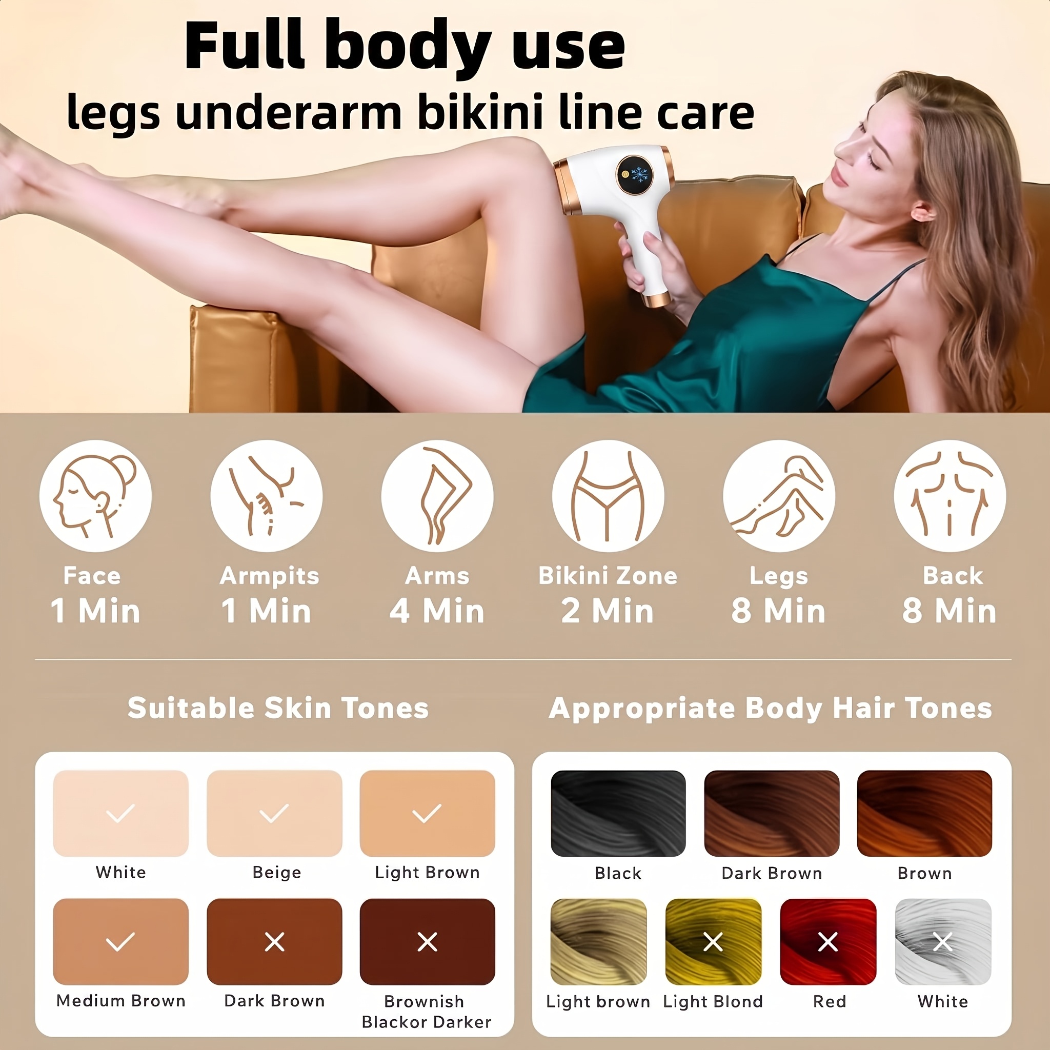 At-Home IPL Hair Reduction Device with Sapphire Cooling Comfort Technology, 5 Adjustable Modes, Up to 999, 900 Flash Lifespan, Unisex Grooming Tool for Face, Body, Underarms & Bikini Area, Sweet Gift for Her And Mom And Best Friends