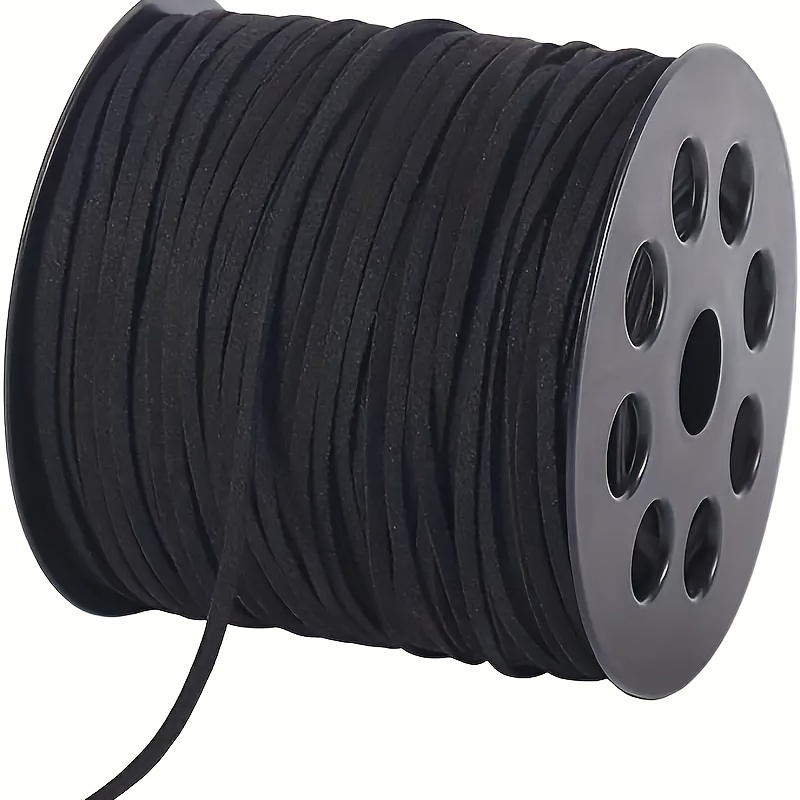 2.6mm X100 Yards Coffee Suede Cord Suede Lace Synthetic Leather Cord With Roll Spool For Bracelet Necklace Beading Diy Handmade Crafts