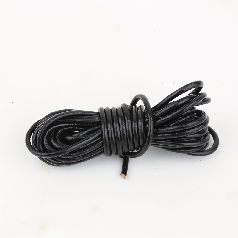 E-shop Echtes Lederseil, (216,5 Zoll), 5,5 Meter - Rundes Rindslederseil, 5 Durchmesser verfügbar: 1-1,5-2-2,5-3mm, glatte Oberfläche, 3 Farben