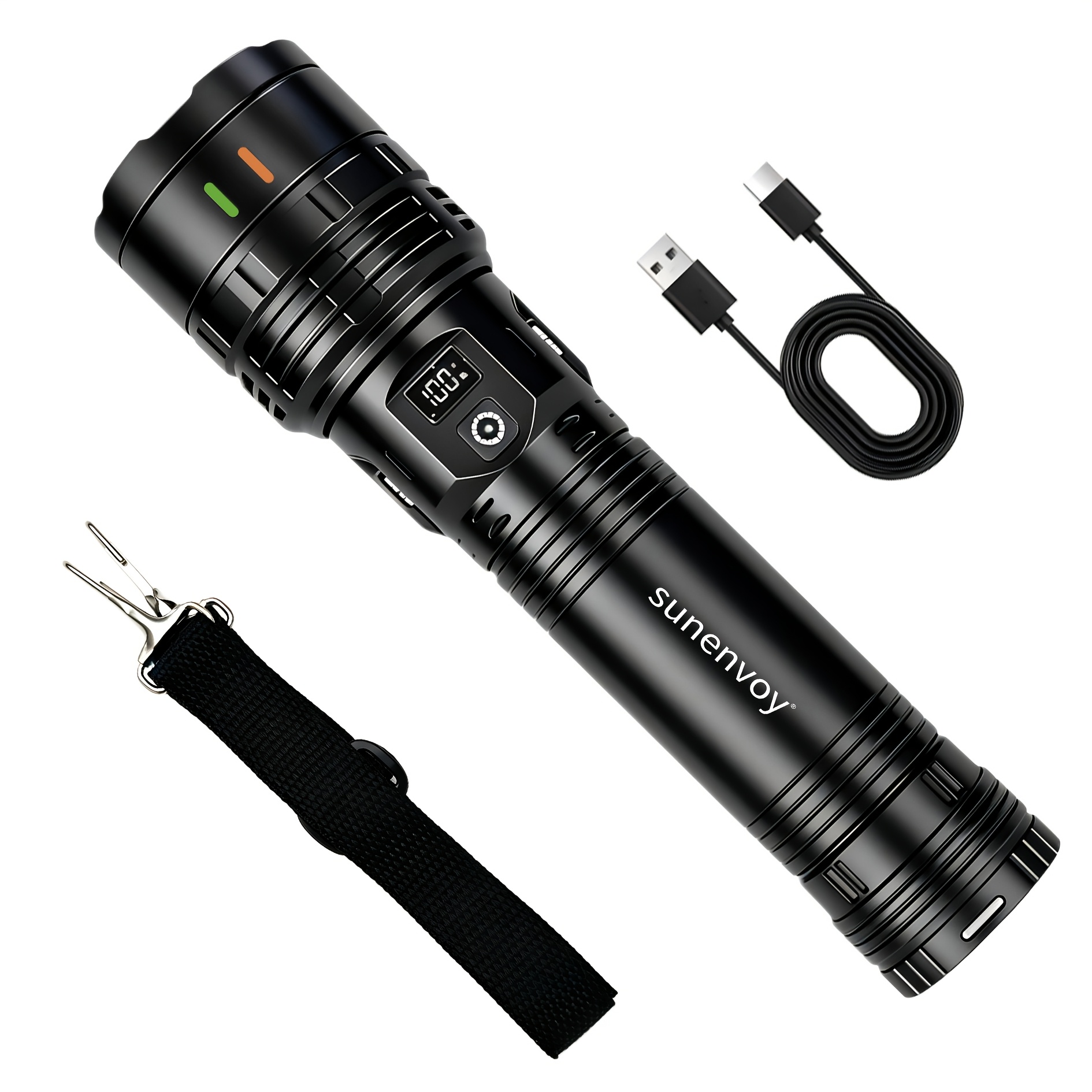 TEMU 1pc Linterna Frontal Ultra de Largo Alcance Fácil de Transportar, 4 de Iluminación, Batería de Gran Capacidad Incorporada con Ultra-Larga