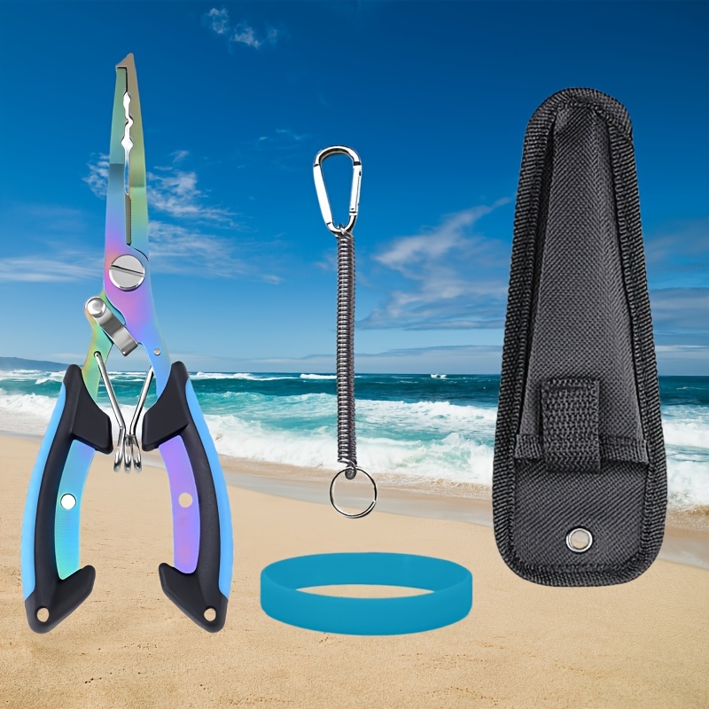 Temu – TEMU Professional Fishing Tool Kit Stainless Steel Line Cutter Pliers With Safety Lanyard And Storage Bag Rustproof Multifunctional Fishing Gear Set