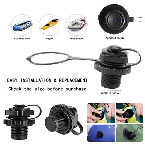 item picture inflatable boat air inflatable boat screw boat air kayak raft plug replacement suitable for inflatable rubber boat and swimming pool air mattress replacement 22mm