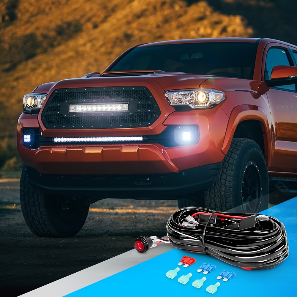 thumbnail image 2 of LED Light Bar Wiring Harness Kit | 12V DC With Relay & Switch | 14AWG Cable For Off-Road Lights 2 of 13