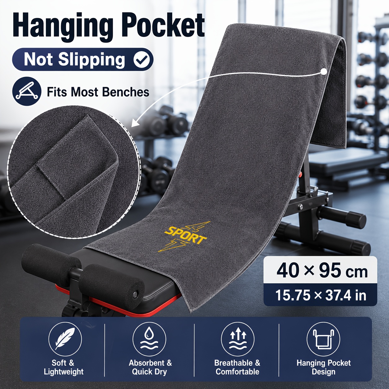 TEMU Iyifani Quick- Towel Suitable For Gym, Yoga, Travel & Outdoor - High Absorbency Lightweight Compact Fitness Towel With Fast-drying Technology,