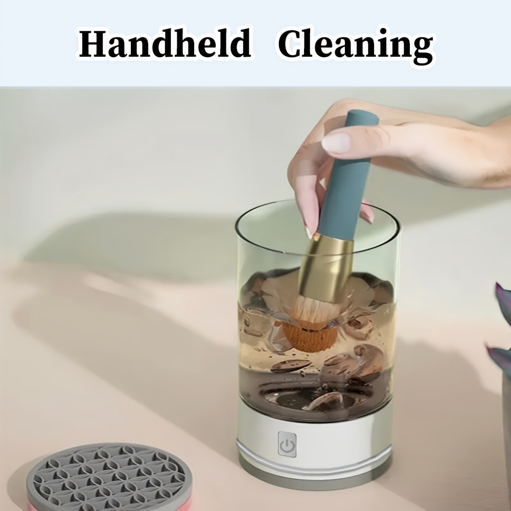 usb rechargeable electric makeup brush cleaner quick   deep cleaning machine for all brush types portable design ideal for   use   tools gift for women friends details 6