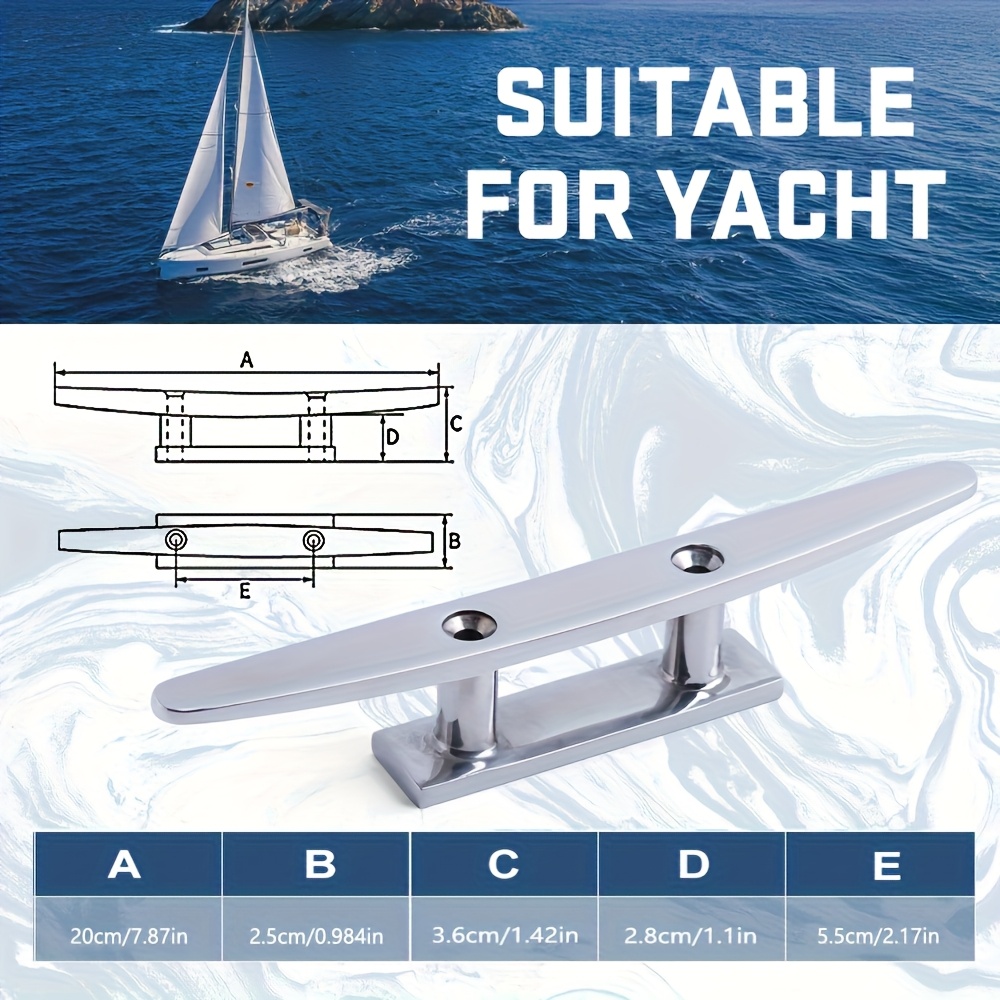 2pcs Heavy-Duty Stainless Steel Cleats for Marine Use