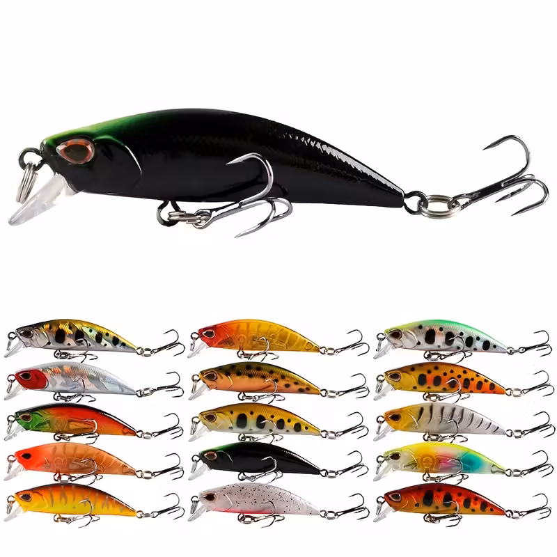 kit de 15 señuelos artificiales tipo crankbait mini minnow hundibles para y Detalles del producto 1
