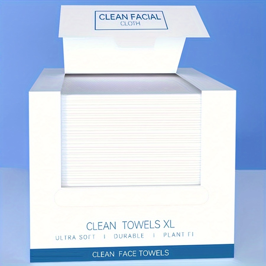 

1 Box Disposable Face Towel, Facial Cleansing Towel, Thickened And Soft Cotton Tissues, 40count/box, 26*30cm