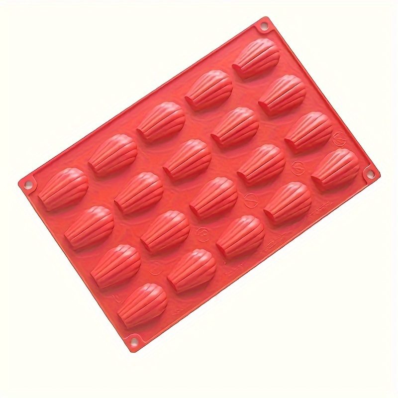 Image of 1pc 20- Silicone Madeleine Mold - Food-grade Silicone Baking Mold For Shell-shaped Cakes, Suitable For Chocolate, Diy , Jelly, Mousse, Bread And Other Baked Goods; For Handmade Essential Oil Soap