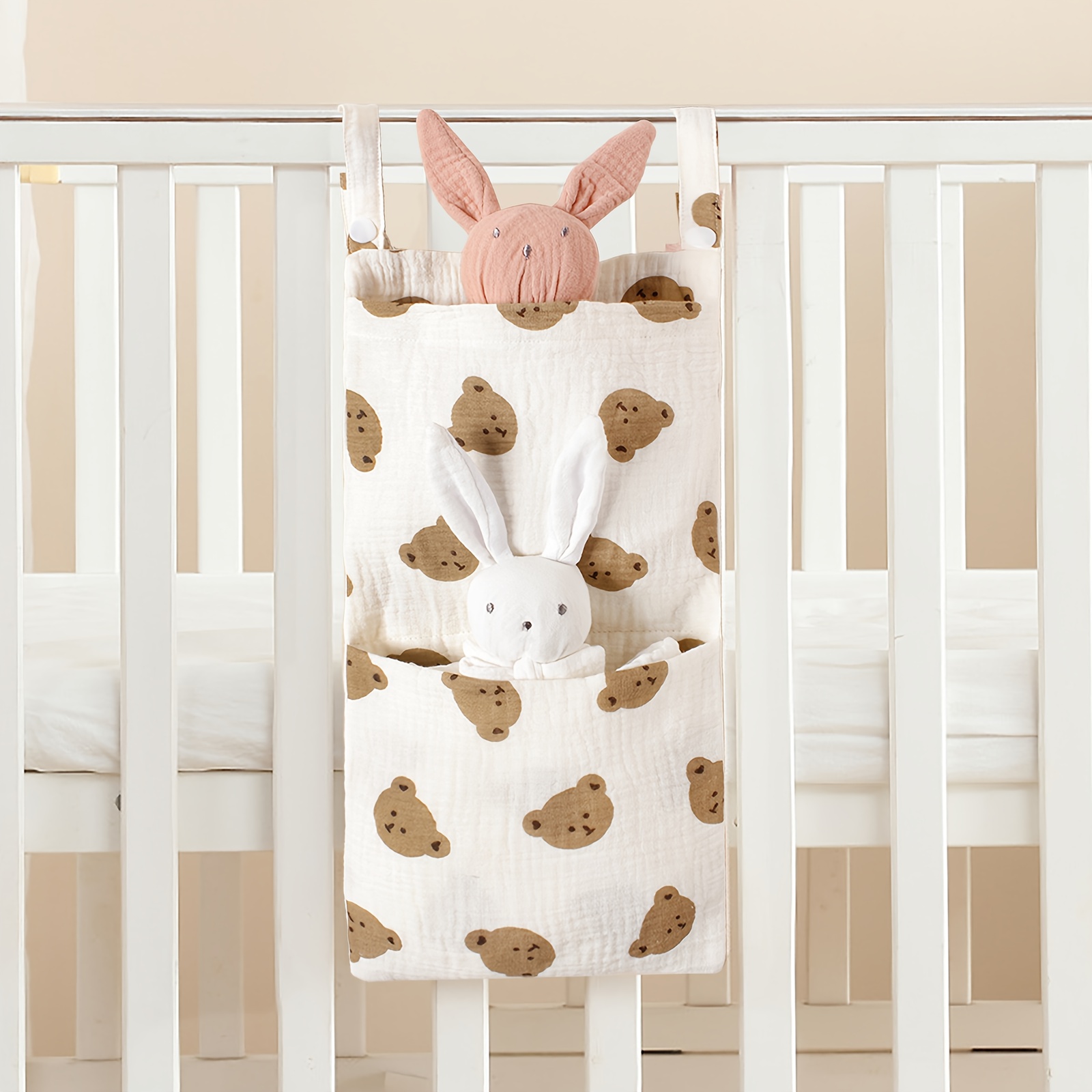 Bettseiten-Organizer-Tasche fr Jugendzimmer  Hngende Aufbewahrungstasche  mit zwei Fchern * zur Aufbewahrung von Spielzeug *n Flaschen  * * fr  Kinderwagen- Heimorganisation  Ideales ...