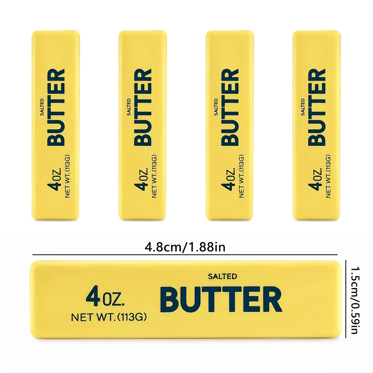 Image of Soft Butter-shaped Stress- Toys, Butter Sensory Toy Set, Suitable For Children, Portable Tabletop Toys, Desk Toys, Classroom Rewards, Party Favors, Travel Toys