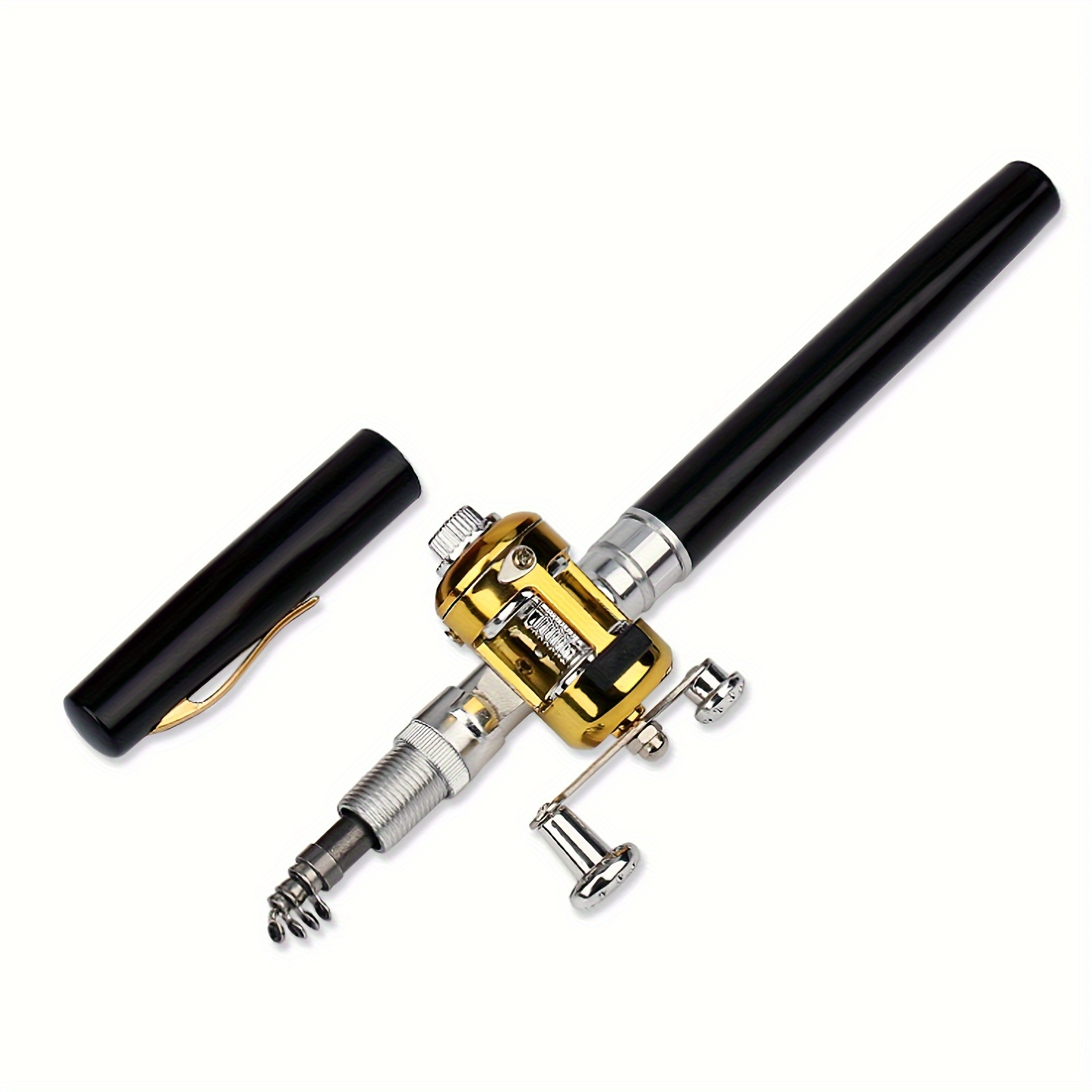 TEMU Aluminum Alloy Golden Pen-style Fishing Rod