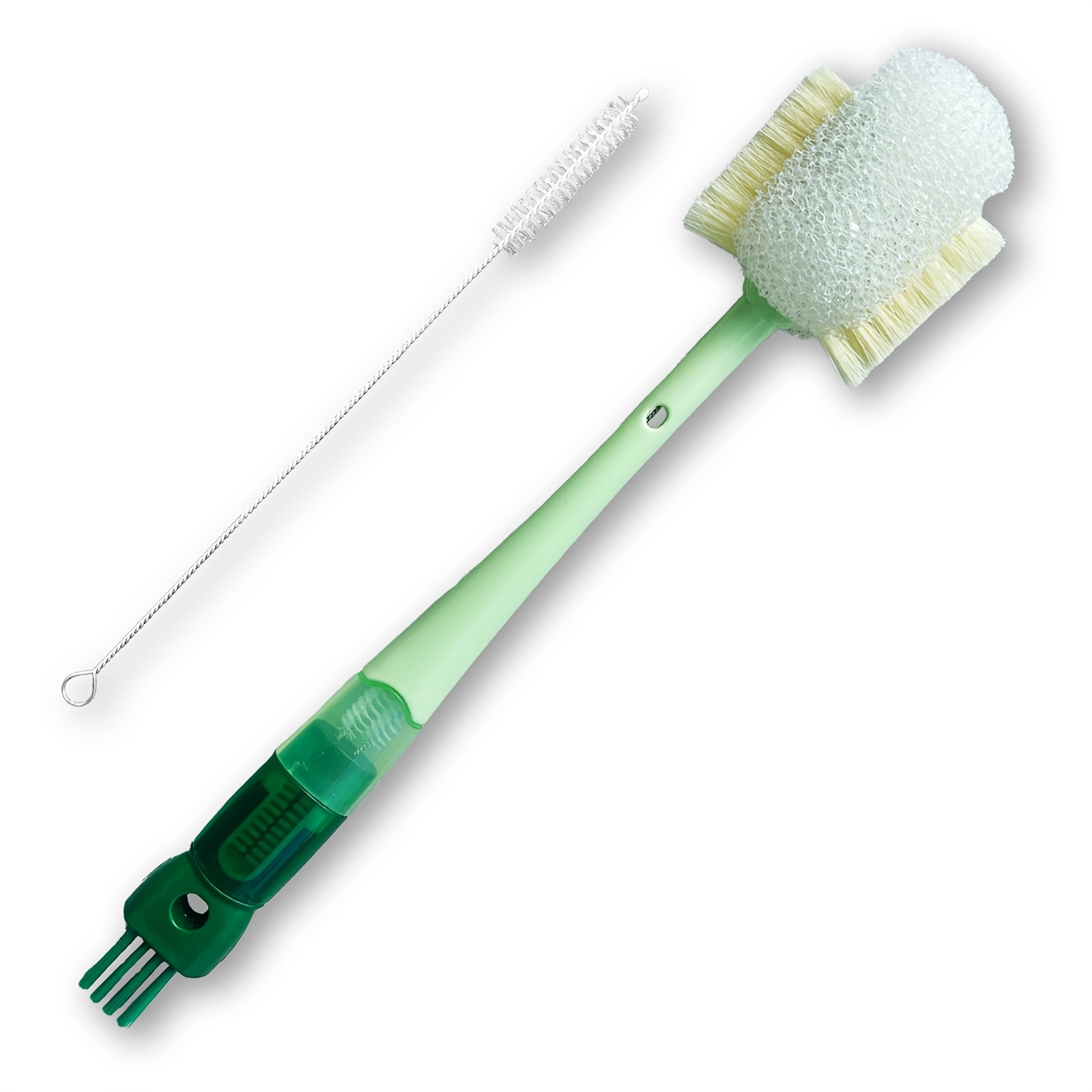 TEMU 2pcs Multifunctional Water Bottle Brush Set, Includes /cup Lid Cleaner And Straw Brush, Detailed Cleaning Tool For Bottles And Cups