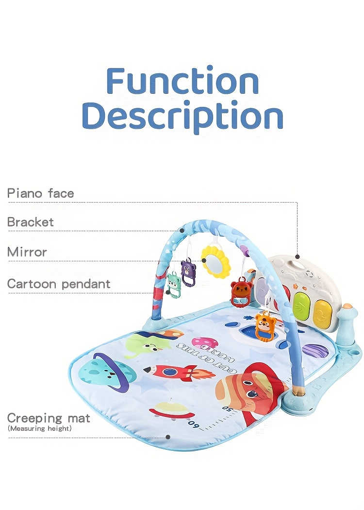 deluxe   mat with 60 song musical piano bell stand soft removable pads for   perfect birthday or christmas gift for   details 2