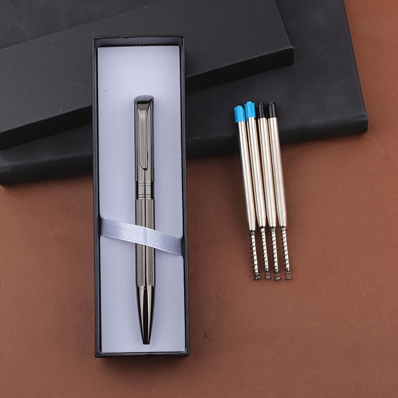 Image of A Gift Box Set Of 1 Ballpoint Pen And 4 Replacement Cores, A High-end Metal Ballpoint Pen Made Of Copper