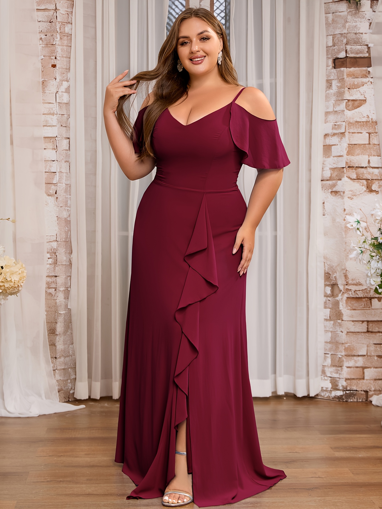 Plus Size, Plus Size Women's Bridesmaid Dress, Bridesmaid Party, Evening  Gown, Mother of the Bride Dress, Evening Dress