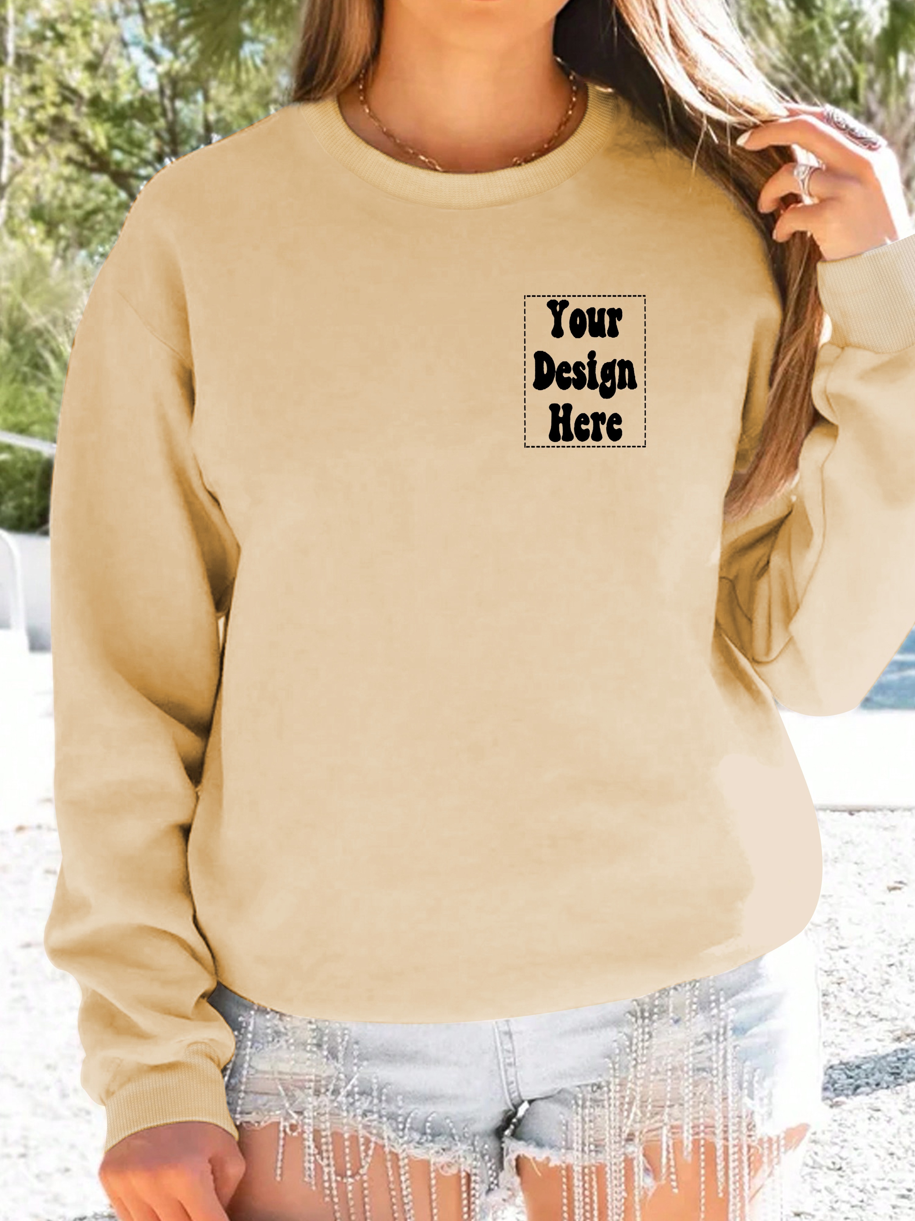 personalisierter fotodruck pullover sweatshirt lässiger Temu Germany