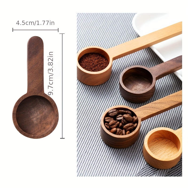 1pc solid wood coffee measuring spoon gram counting spoon for coffee powder milk powder and more kitchen stuff for accurate measurements details 9