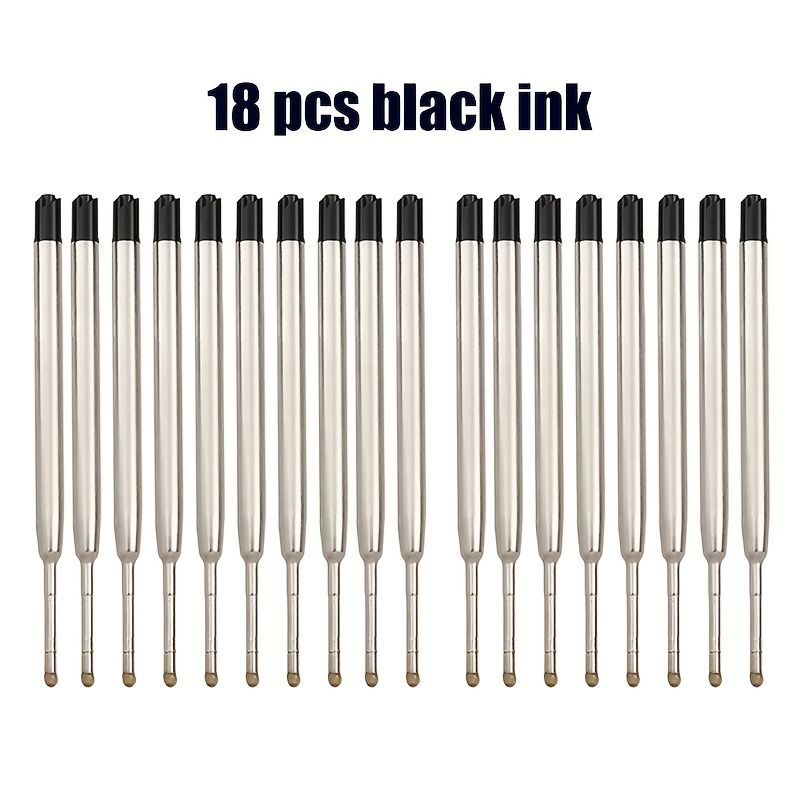 18pcs Ballpoint Pen Refill, 1.0mm, Smooth Ink Output, Suitable For Daily Writing, Note Taking, Essential Learning Supplies, Office And School Stationery