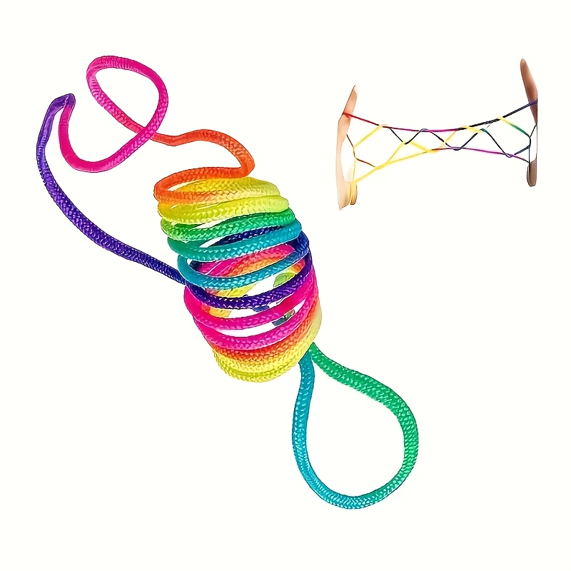 Rainbow Rope, Colorful Twist Cord Suitable For Party Games And Activities, Beading And Crafts - Flexible, Non-stretch String