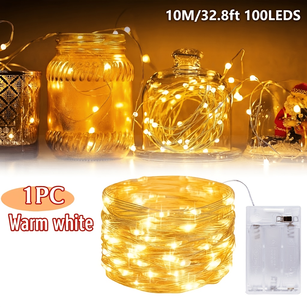 Led Fairy Lights Battery Box Copper Wire String 2/5/10m Holiday Outdoor Lighting Christmas Tree Wedding Party Decoration