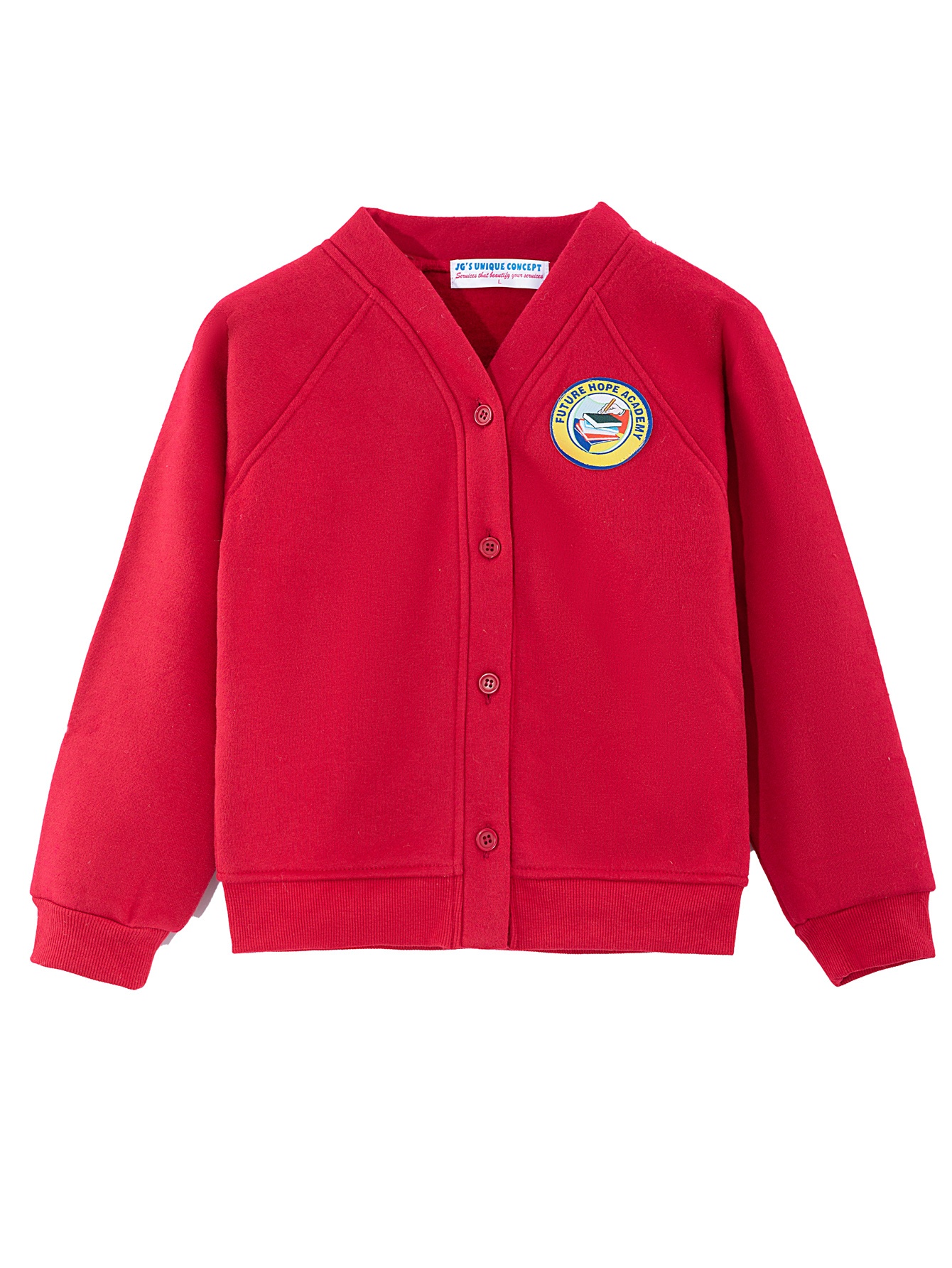 red v neck school uniform jacket colorful patch Temu Bahrain
