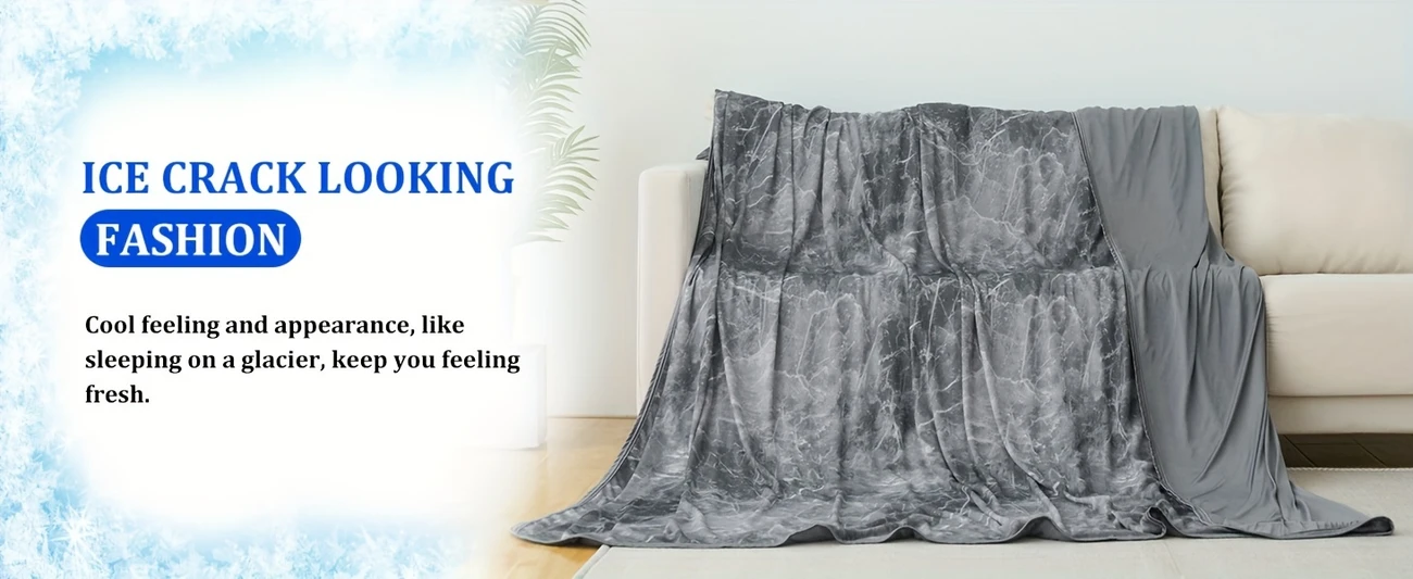 1pc orhopui cooling blanket double sided cooling effect lightweight breathable bed throw for hot sleepers or summer use machine washable ideal gift for men women blue office cooling blanket for hot sleepers contemporary design durable construction versatile accessory decor construction travel essentials details 7