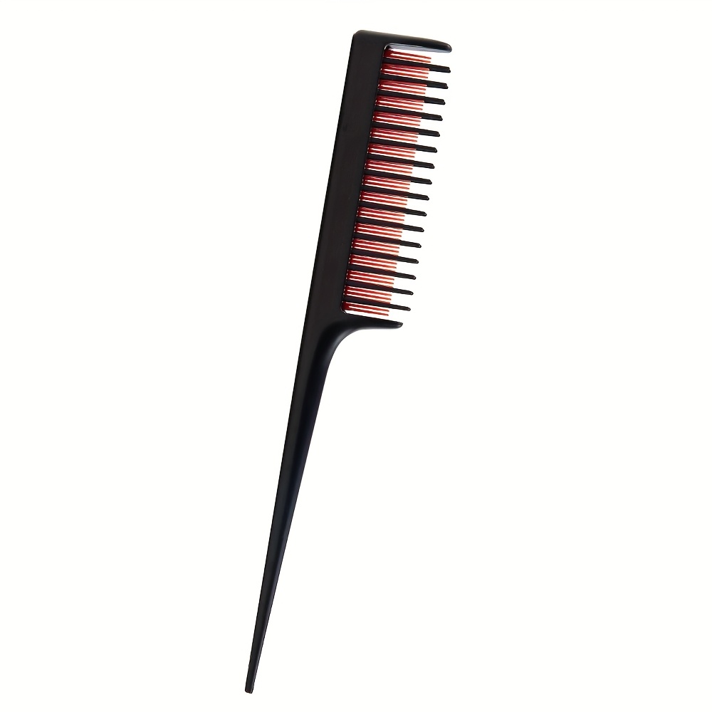 Stylish Pointed Tail Comb, Dual-color Highlighting Plastic Hairbrush For Styling And Volumizing With 3 Of Tips