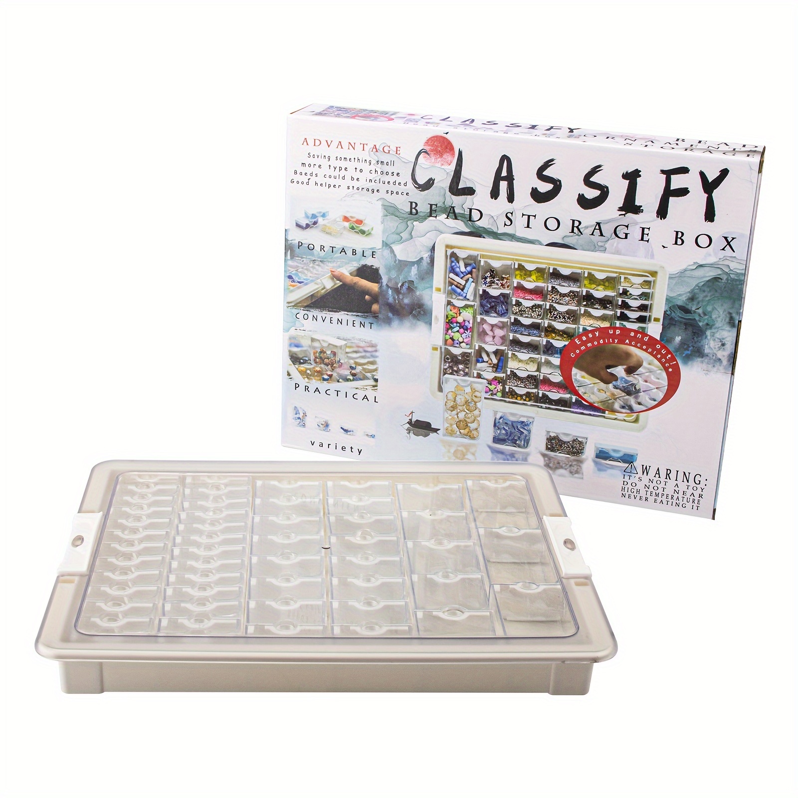 42 50 78 grid jewelry storage set detachable stackable and portable plastic storage containers suitable for nail art painting and jewelry crafting organization Product details 4