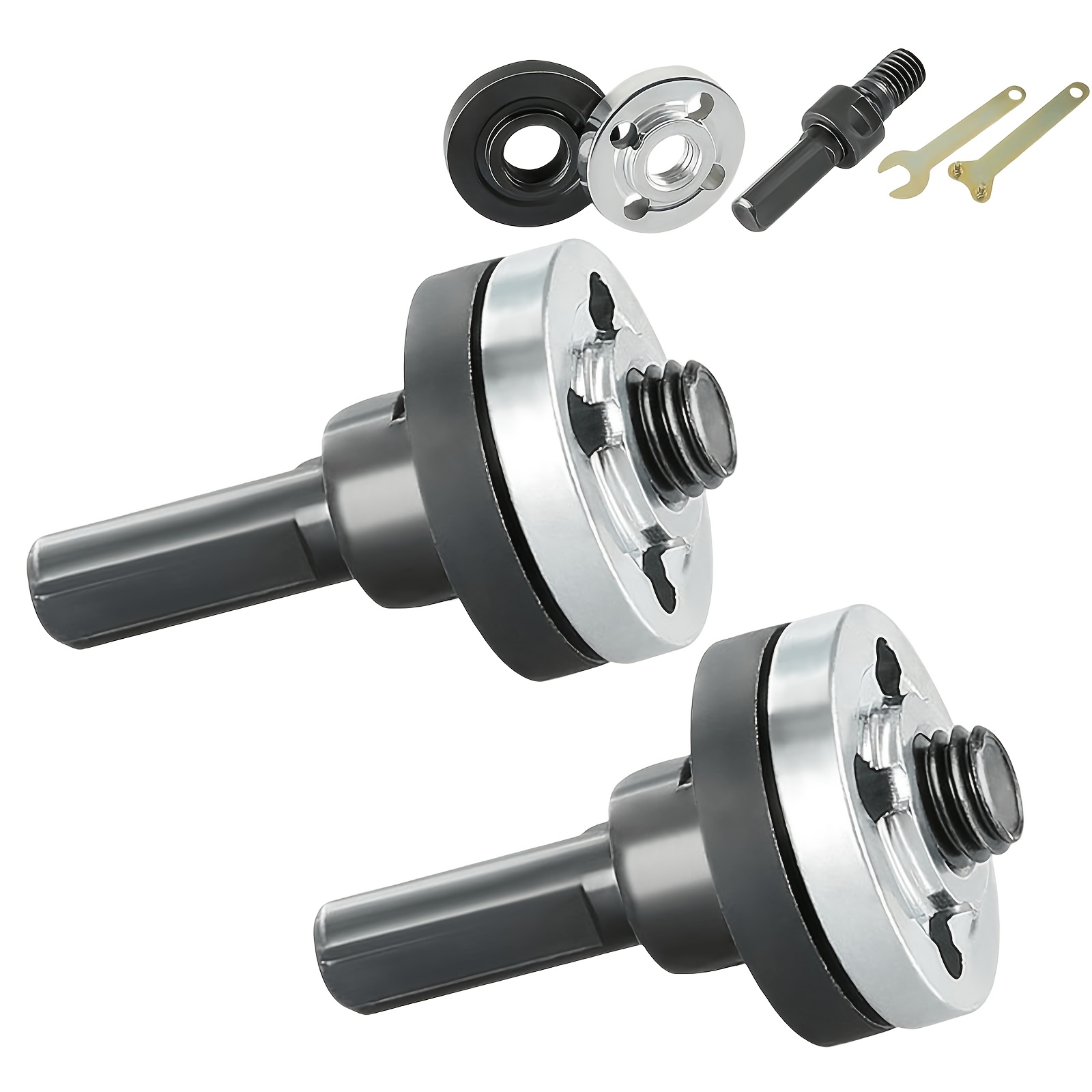 TEMU Three-piece Angle Grinder Adapter Set, Suitable For Manual Electric Conversion, Tool Adapter, 10mm Metal Connecting Rod Set-connection Adapter,