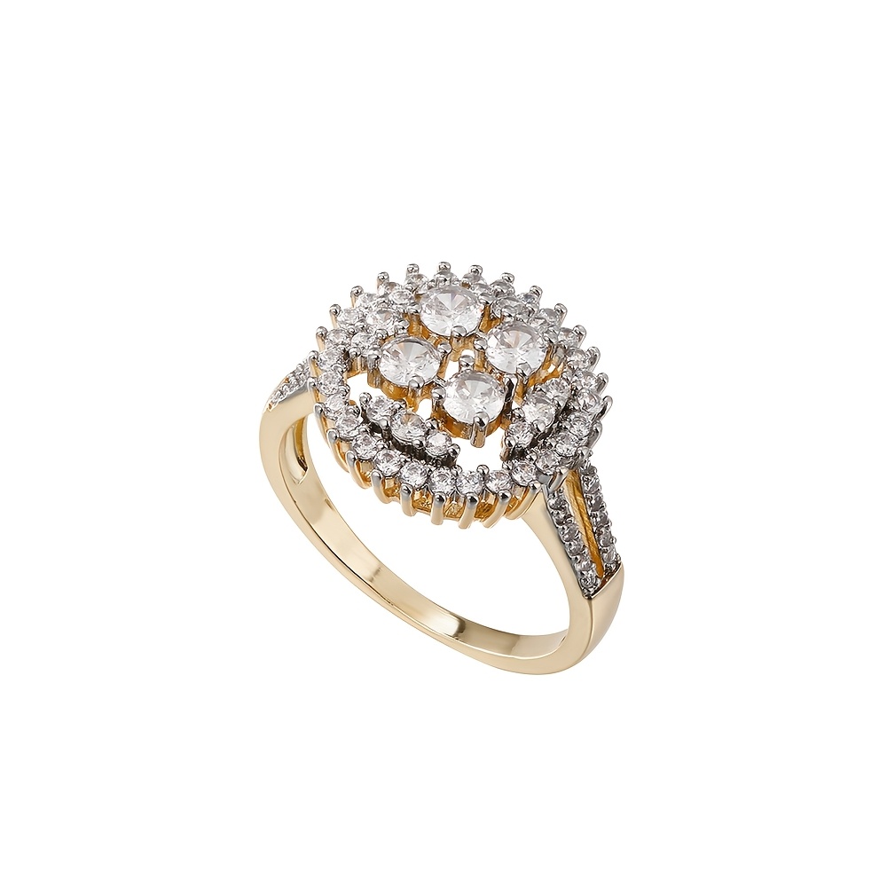 Two-Tone Pave Earrings and Ring Set, Elegant Gift