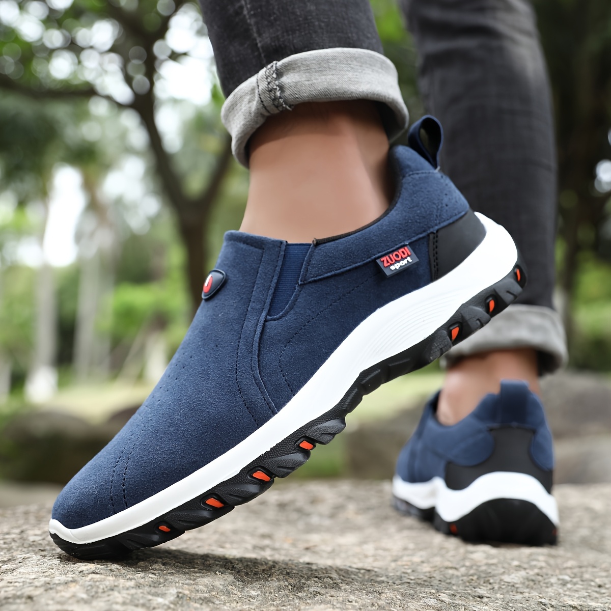 Men's Fat Wide Toe Athletic Shoes, Comfortable Sneakers for Active Use
