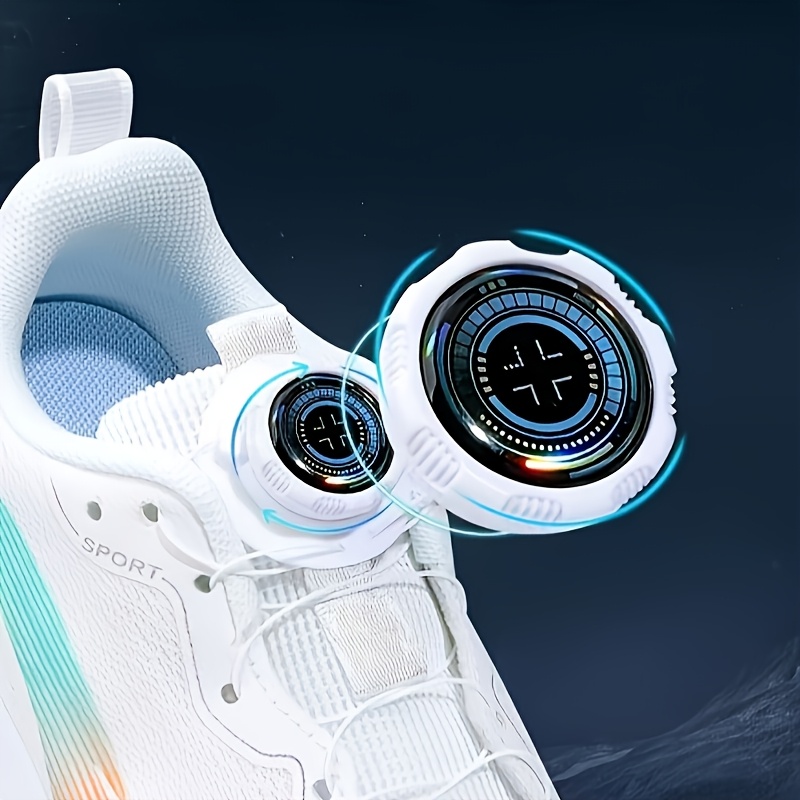 3 Pairs Quick-Tie Shoelaces, No-Tie Lazy Laces with Rotating Knob, Casual Plastic Material, Easy Fastening for Sneakers