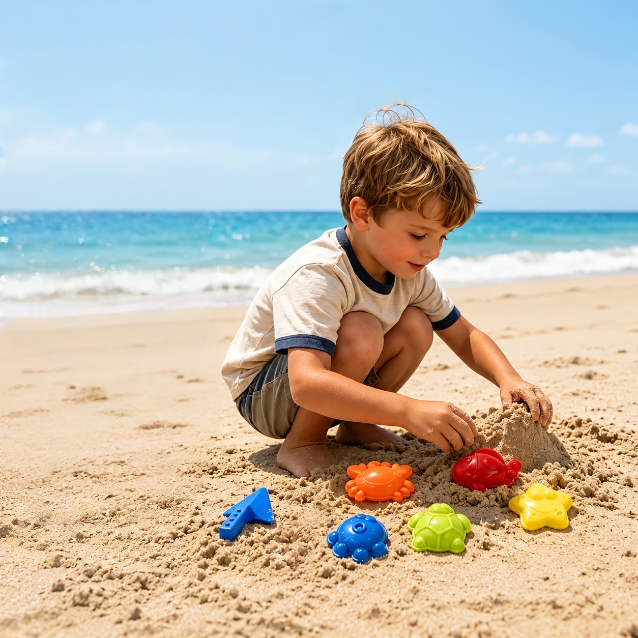 Ocean Series 6pcs Sand Mold Set for Play