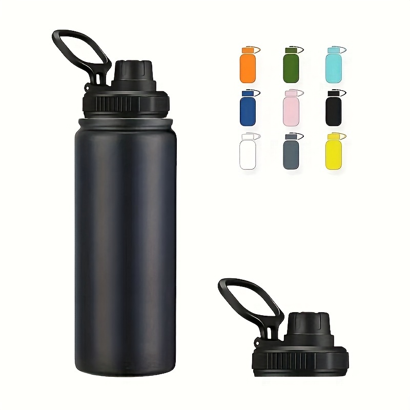 

Insulated Water Bottle, 32 Oz Stainless Steel Water Bottle, Large Metal Water Bottle, Bpa Free Leak-proof Insulated Water Bottle For Sports And Gym - Black