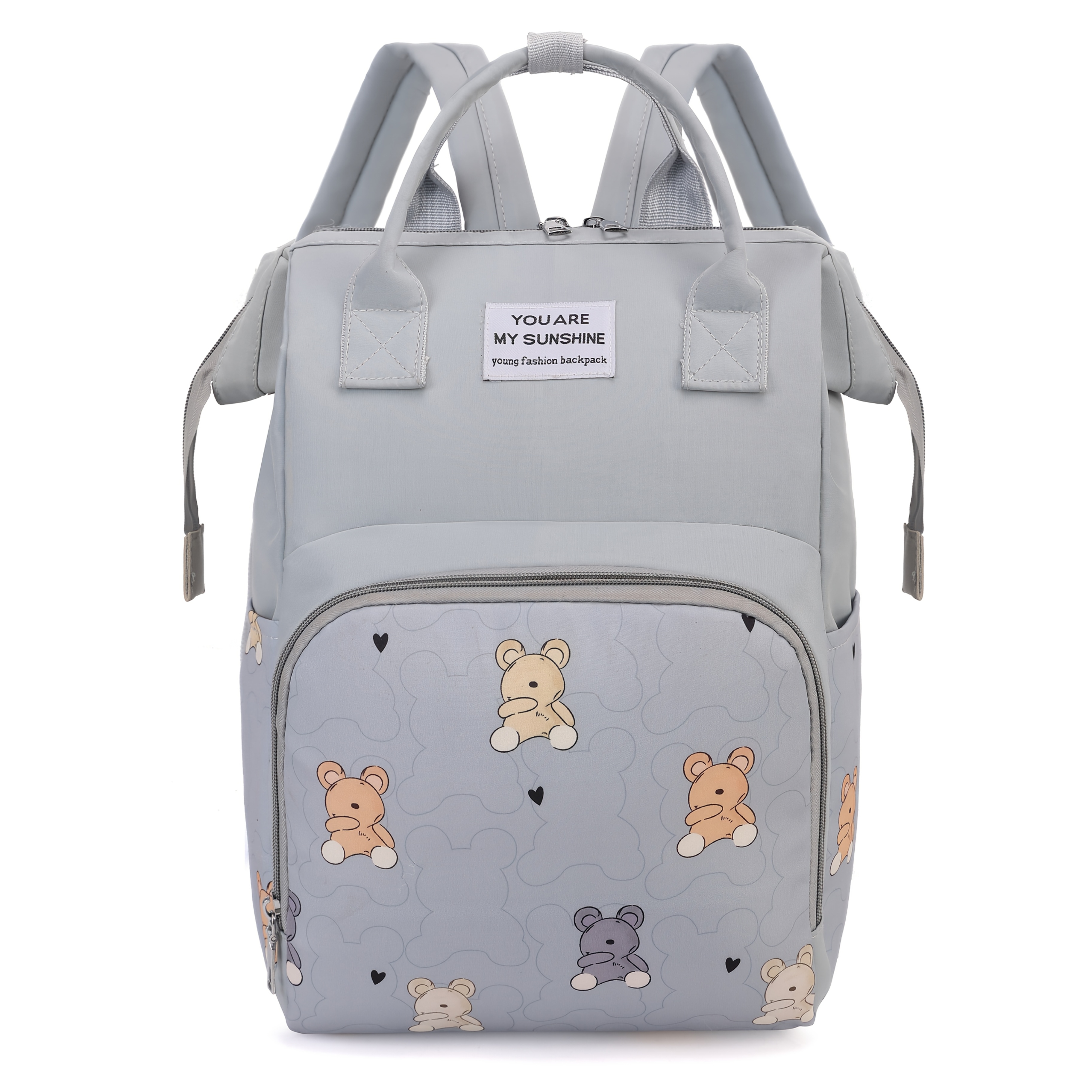new bear print diaper bag backpack with insulated   essential for travel unisex