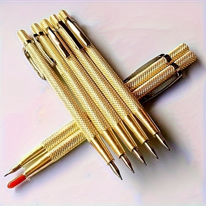 TEMU 2pcs Tungsten Steel Alloy Marking Pens - Ideal For Ceramic, Glass, Metal & Marble Surfaces