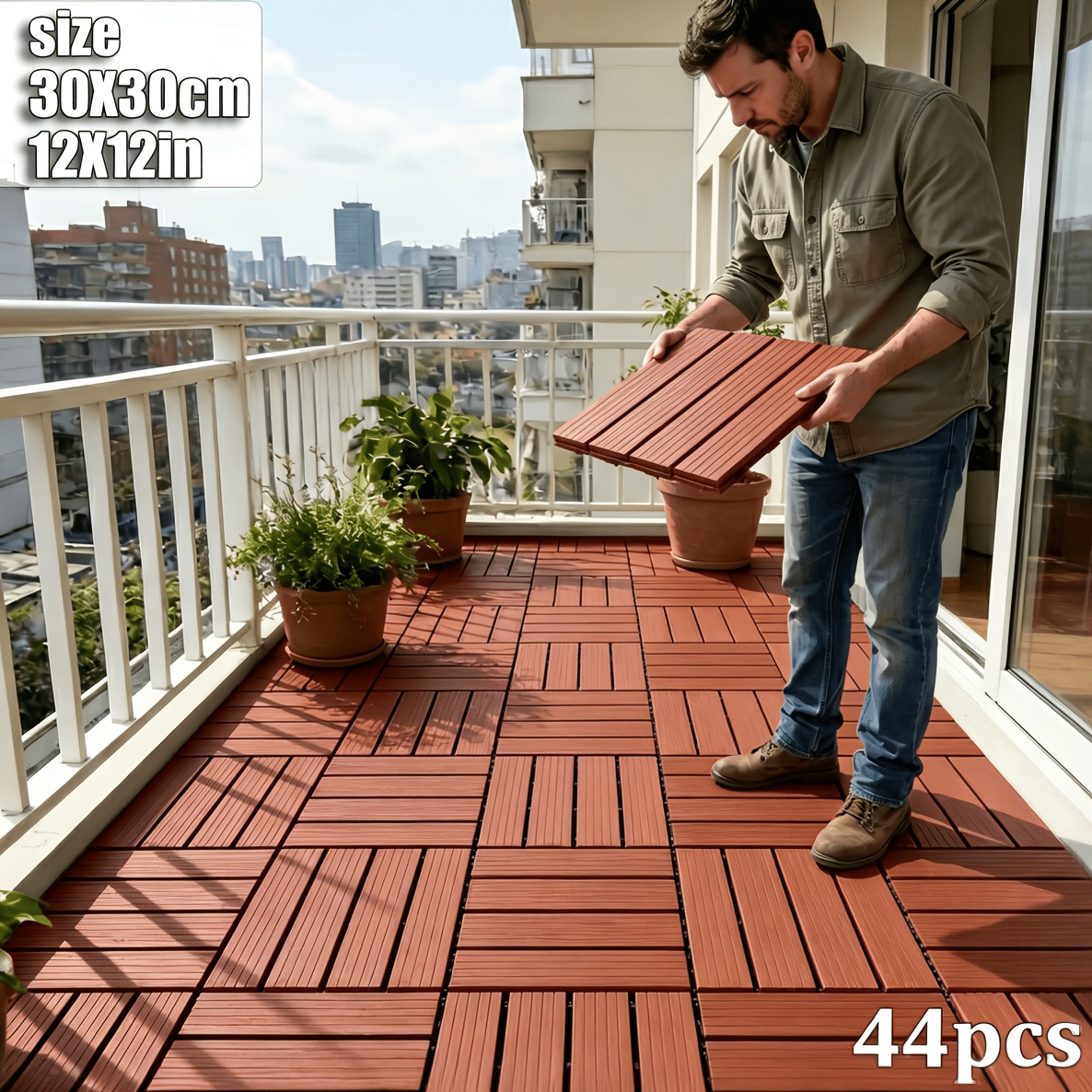 Interlocking Tiles For Garden And Greenhouse Flooring, 22/44pcs Interlocking Flooring, Patio Flooring, , , Suitable For Greenhouses, Patios, And Lawns, Ideal Gift For Gardening Enthusiasts