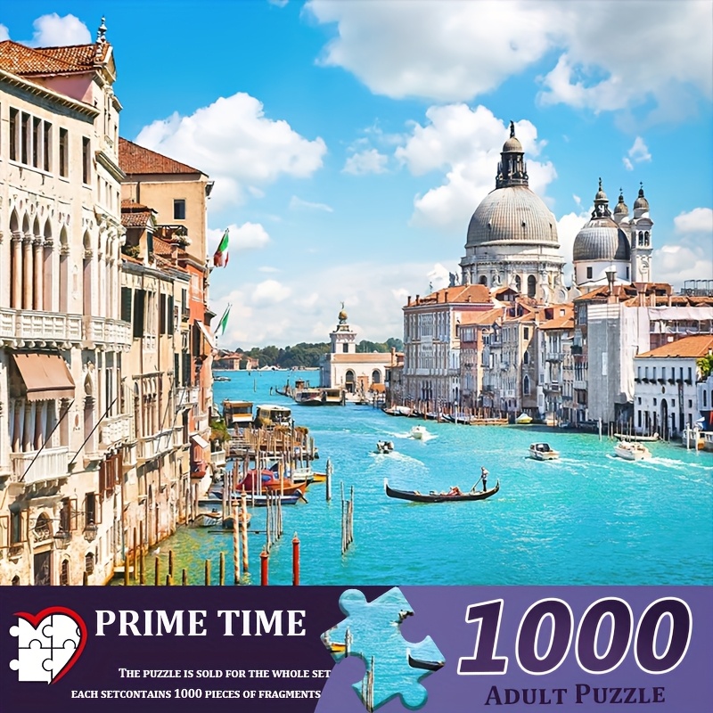 

Scenery 1000pcs Adult Puzzle - Artistic Paper Jigsaw With Iconic , Gondolas & Historic Buildings, Perfect Gift For Thanksgiving, Christmas, New Year, Valentine's Day, Italy Wall Art