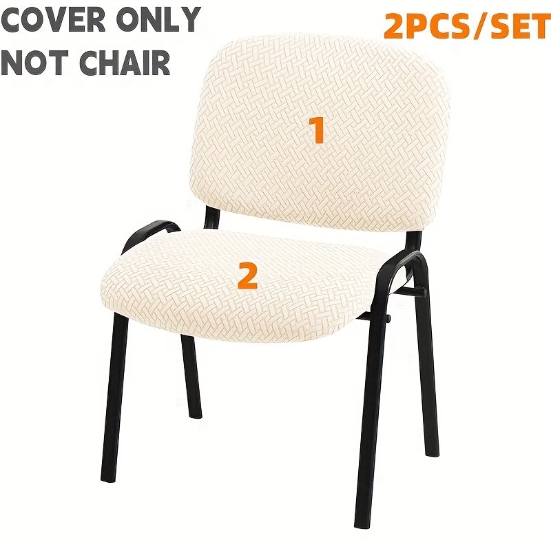 TEMU 1 Ensemble Housse de Chaise Jacquard Divisée Élastique avec Housse de Siège et Housse de pour Banquet, Salle de Conférence, Mariage