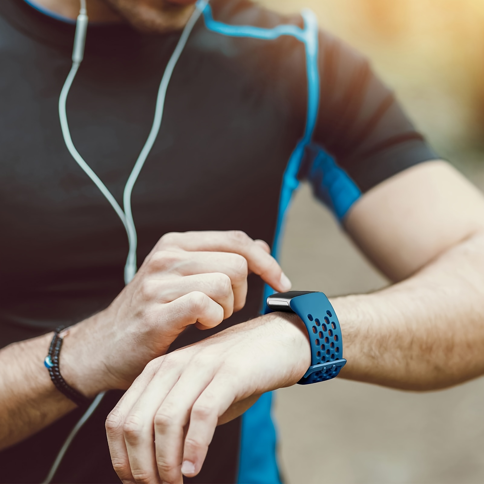 Accessoire Montre Connectée Bracelet Nylon Élastique Vozehui Pour Fitbit Charge 3/4 - Respirant Et Confortable Bracelet Fitbit Charge 3