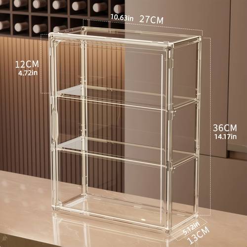 handmade resin display cabinet portable doll box and collectible storage case suitable for desktop bedroom living room decoration halloween and christmas gift storage cabinet display rack basket tool