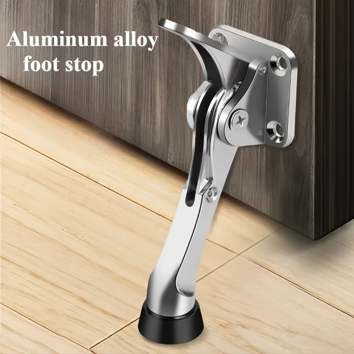 1   Anti-kick Door Stoppers, Suitable for Door  , Heavy-duty Design, for Indoor/outdoor Commercial Use.   Safety Door Wedges, Anti-pinch Door Stoppers.   in Silvery and Black