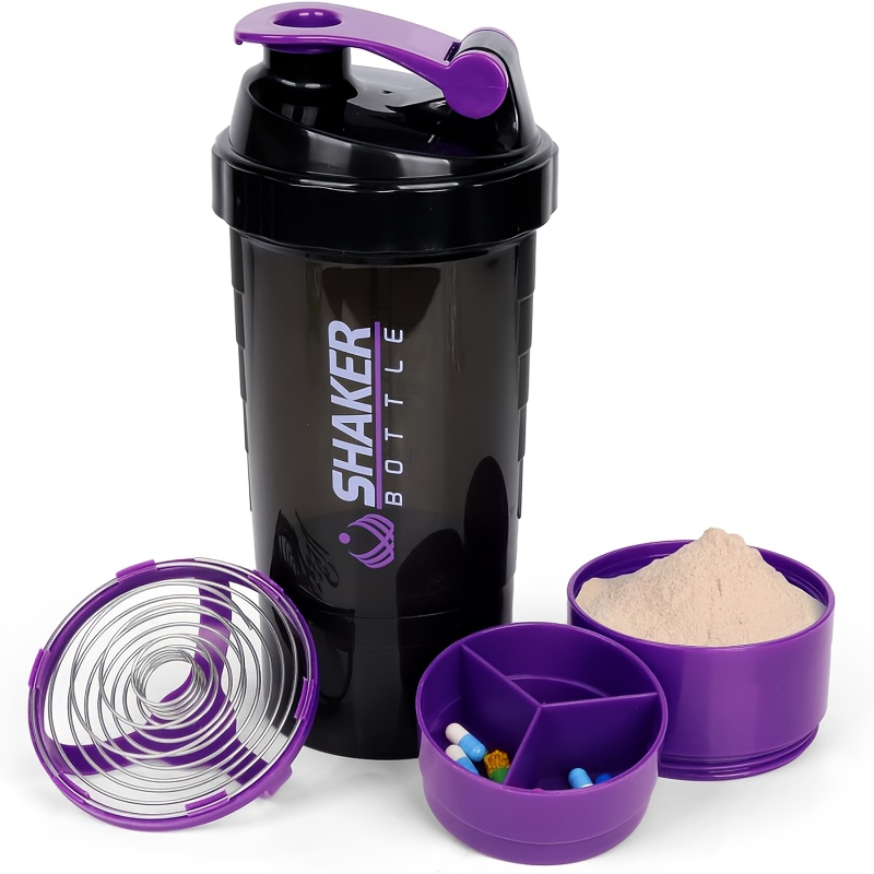 2 Pezzi Shaker Proteico Con Sfera a Spirale 700Ml Bottiglia