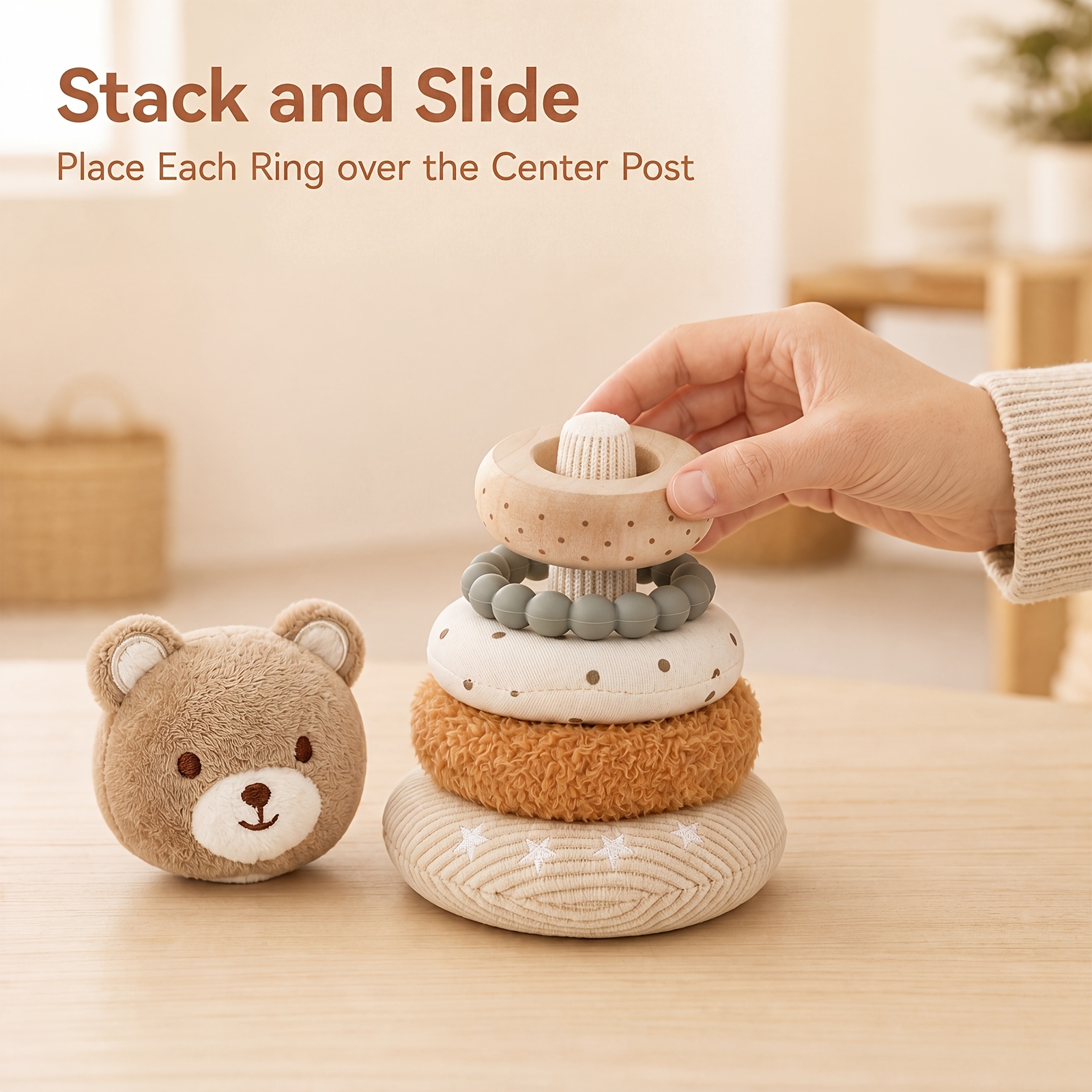 Adorable Bear Building Block Stacking Toy