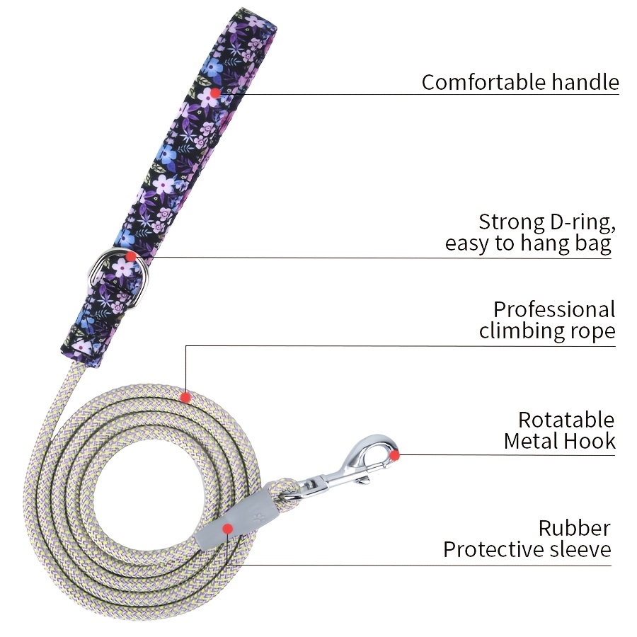 set small dog collar leash set black white Temu Canada